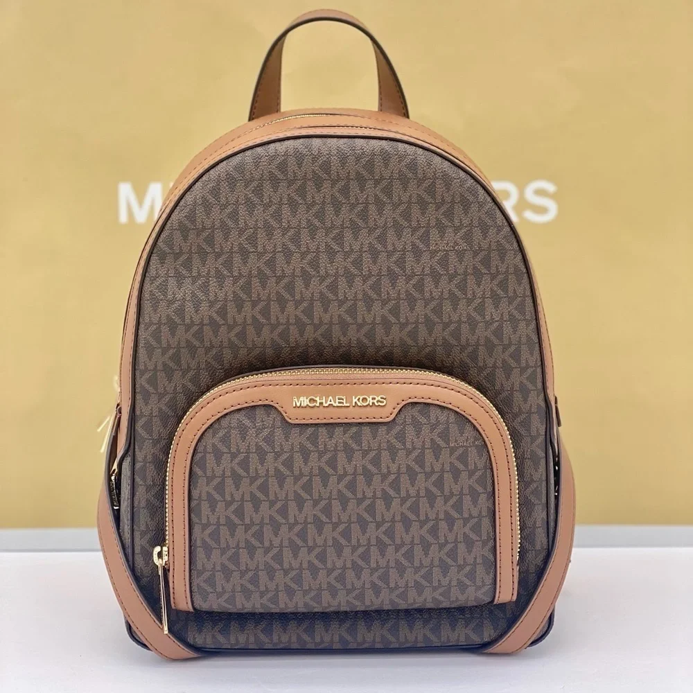 MICHAEL KORS JAYCEE MEDIUM BACKPACK BROWN SIGNATURE COLOR